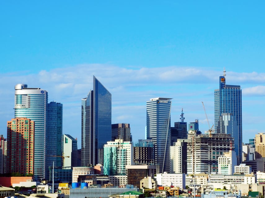 Skyline of Makati City in Manila, Philip